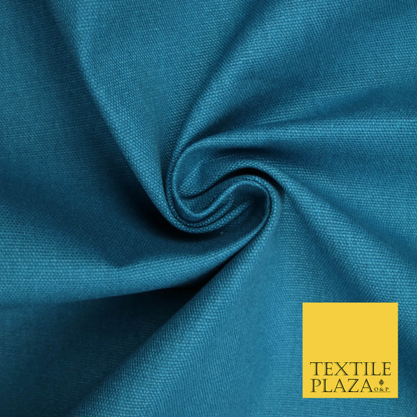 TEAL PETROL BLUE Premium Plain 100% Cotton Canvas Fabric Upholstery Dress  Bags Craft Material 57 5584