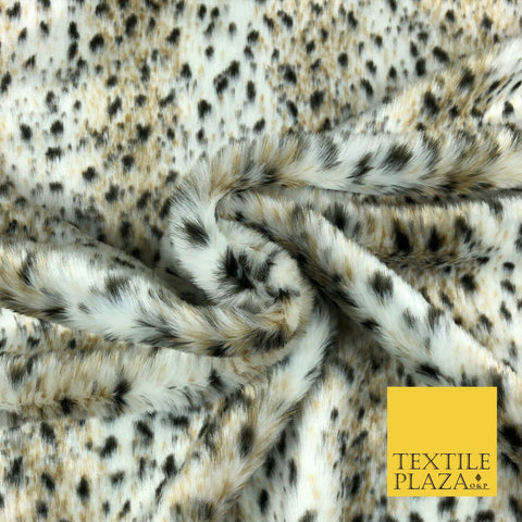 Soft Striped WILD CHEETAH Short Pile Faux Animal Fur Fabric Material 63" 1411