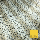 Soft Striped WILD CHEETAH Short Pile Faux Animal Fur Fabric Material 63" 1411