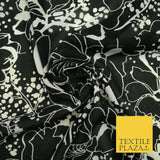 New High Quality Floral Flowers Monotone Tropical Printed Georgette Dress Fabric