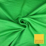 Premium GREEN Plain French 100% Cotton Terry Jersey 70" Dress Fabric 1334