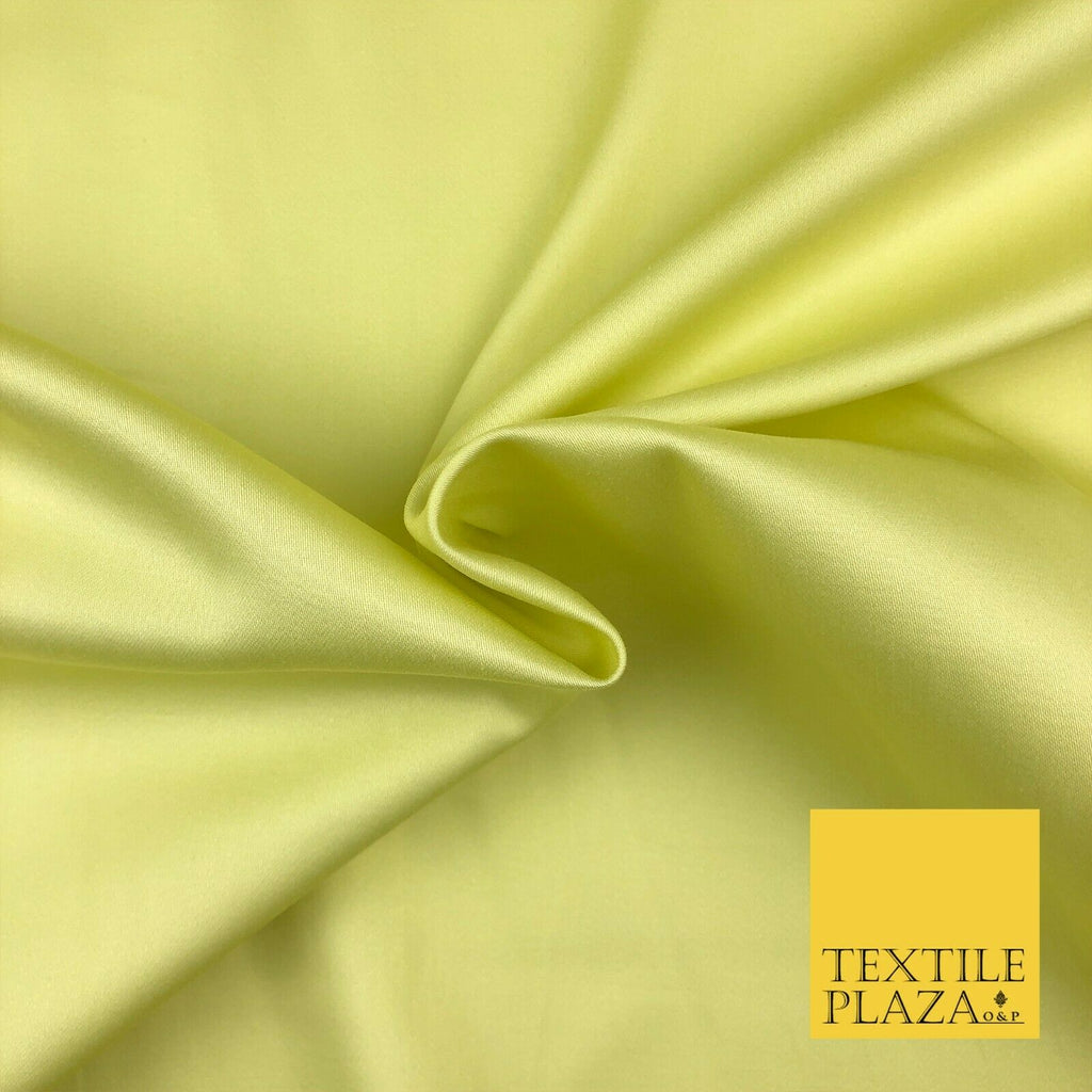 Lemon Lime Premium Plain COTTON Sateen Fabric 58" - Suits Shirts Trousers 1254