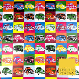 Vintage VW Beetle Colourful Retro PVC VINYL Tablecloth Oilcloth Wipe Clean 1261