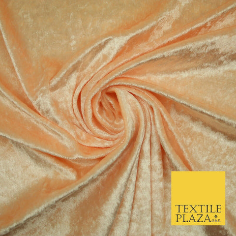 LIGHT PEACH Luxury Crushed Ice Velvet Fabric Backdrop Cushions Curtains 2775