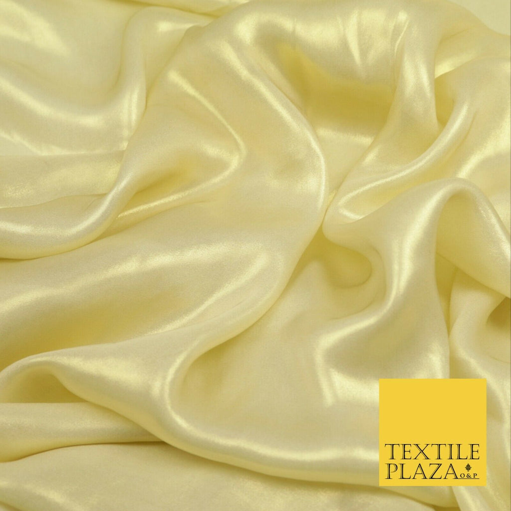 VANILLA GOLD Fine Silky Metallic Shimmer Satin Georgette Dress Fabric Drape 1421