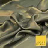 GRAPHITE GOLD Fine Silky Metallic Shimmer Satin Georgette Dress Fabric Drape1424