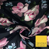 High Quality Floral Large Flowers Tropical Printed Georgette Dress Fabric