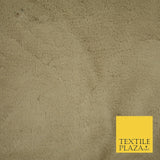 High Quality Luxury Soft TAN BEIGE Suede Backed Short Pile Faux Fur Fabric 2303