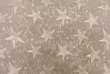 Glitter Star Organdi (Organza) Christmas Fabric 100% Nylon - SILVER RE51