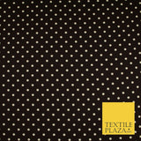 High Quality Polka Dot Spot Hearts Floral Printed Chamoise Satin Dress Fabric