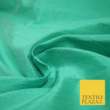 Plain Dyed Faux Dupion Raw Silk 100% Polyester Fabric Craft Material ALL COLOURS