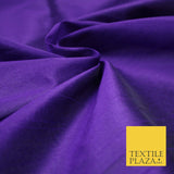 Plain Dyed Faux Dupion Raw Silk 100% Polyester Fabric Craft Material ALL COLOURS