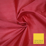 Plain Dyed Faux Dupion Raw Silk 100% Polyester Fabric Craft Material ALL COLOURS