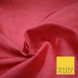 Plain Dyed Faux Dupion Raw Silk 100% Polyester Fabric Craft Material ALL COLOURS