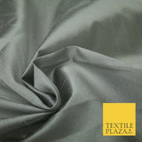 Plain Dyed Faux Dupion Raw Silk 100% Polyester Fabric Craft Material ALL COLOURS