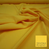 LUXURY 100% Polyester Plain Dyed Fine Soft Silky Crepe Dress Fabric ALL COLOURS