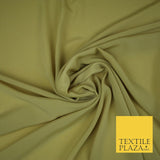 LUXURY 100% Polyester Plain Dyed Fine Soft Silky Crepe Dress Fabric ALL COLOURS