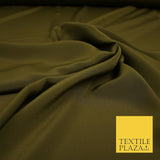 LUXURY 100% Polyester Plain Dyed Fine Soft Silky Crepe Dress Fabric ALL COLOURS