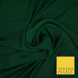 LUXURY 100% Polyester Plain Dyed Fine Soft Silky Crepe Dress Fabric ALL COLOURS