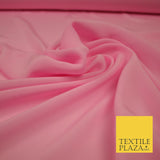 LUXURY 100% Polyester Plain Dyed Fine Soft Silky Crepe Dress Fabric ALL COLOURS