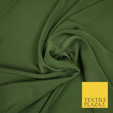 LUXURY 100% Polyester Plain Dyed Fine Soft Silky Crepe Dress Fabric ALL COLOURS