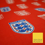 Red England Three Lions Football Emblem Badge 100% COTTON Print Fabric Masks 68"