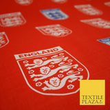 Red England Three Lions Football Emblem Badge 100% COTTON Print Fabric Masks 68"