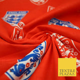 Red England Three Lions Football Emblem Badge 100% COTTON Print Fabric Masks 68"