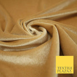 Pastel Soft Plain Velvet Velour Fabric Stretch Spandex Material - 58" 5 Colours