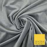 Pastel Soft Plain Velvet Velour Fabric Stretch Spandex Material - 58" 5 Colours