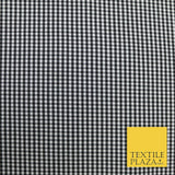 Small Mini 2mm Gingham Square Check Polycotton Fabric Dress Craft 7 COLOURS 58"