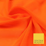 Premium Bright Fluorescent Coloured Plain Chiffon Dress Fabric 58" 3 COLOURS