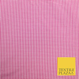 Small Mini 2mm Gingham Square Check Polycotton Fabric Dress Craft 7 COLOURS 58"