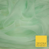 Luxury MINT GREEN Fine Plain 100% SILK CHIFFON Sheer Fabric Dress Scarves 4666