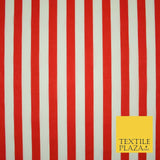 1.5cm Awning Candy Striped Lines Printed Poly Cotton Fabric Polycotton Mask