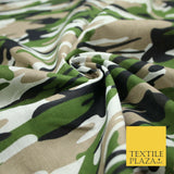 Camouflage Camo Woodland Leaf Printed Poly Cotton Fabric Polycotton 5 COLOURS