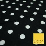 Black Red White 1cm Spot Polka Dot Winceyette Soft Brushed Cotton Print Fabric