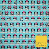 Blue Peeking MINNIE MOUSE Disney Licensed 100% Cotton Digital Print Fabric 4957