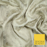 Luxury Falling Rings Metallic Textured Creased Brocade Fabric 54" Wide 5 COLOURS