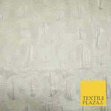 Luxury Falling Rings Metallic Textured Creased Brocade Fabric 54" Wide 5 COLOURS