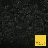 Luxury Falling Rings Metallic Textured Creased Brocade Fabric 54" Wide 5 COLOURS