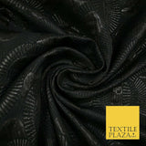 Luxury Falling Rings Metallic Textured Creased Brocade Fabric 54" Wide 5 COLOURS