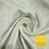 Luxury Falling Rings Metallic Textured Creased Brocade Fabric 54" Wide 5 COLOURS