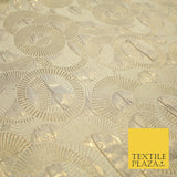 Luxury Falling Rings Metallic Textured Creased Brocade Fabric 54" Wide 5 COLOURS