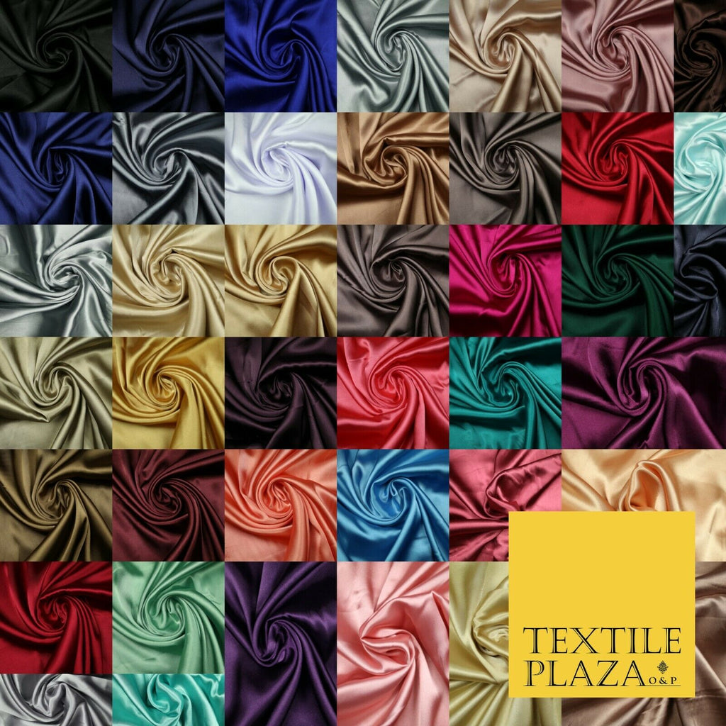 OVER 40 COLOURS - Fine Silky Soft Charmeuse Satin Dress Fabric Draping Lining