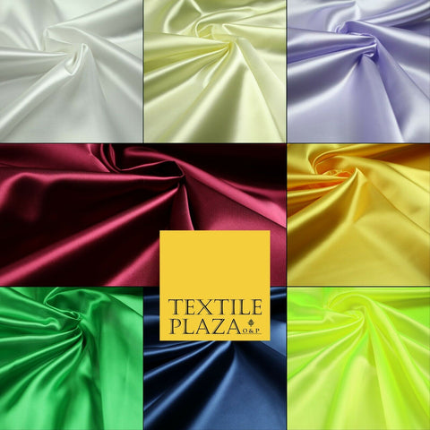 Premium Silky Smooth COUNTESS SATIN Dress Fabric Bridal Draping - 8 COLOURS 45"