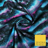 Space Watercolour Galaxy Nebula Digital Print 100% Cotton Fabric 58" 5410