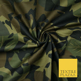 G Star Jungle Leaves Camouflage Cotton Drill Fabric Army Military Camo 59" 3Cols