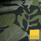 G Star Jungle Leaves Camouflage Cotton Drill Fabric Army Military Camo 59" 3Cols