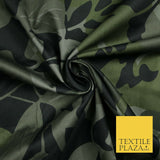 G Star Jungle Leaves Camouflage Cotton Drill Fabric Army Military Camo 59" 3Cols